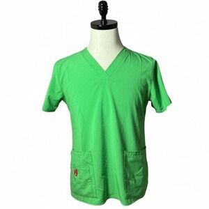Carhartt Force Bright Green V Neck Scrub Top Medical‎ Uniform
